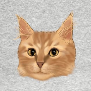Orange Tabby Cat Portrait T-Shirt